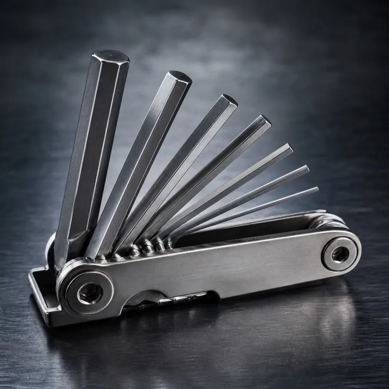 Folding hex key set